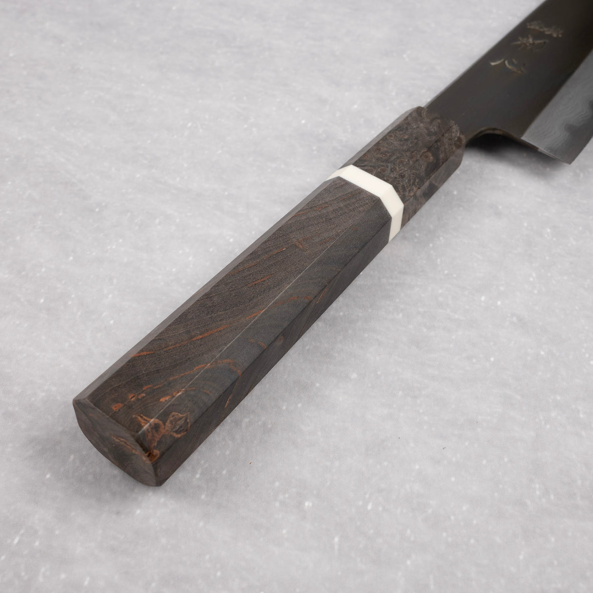 初心 x 中川聰藍色 1 蝕刻黑大馬士革 K 尖 Gyuto 210 毫米