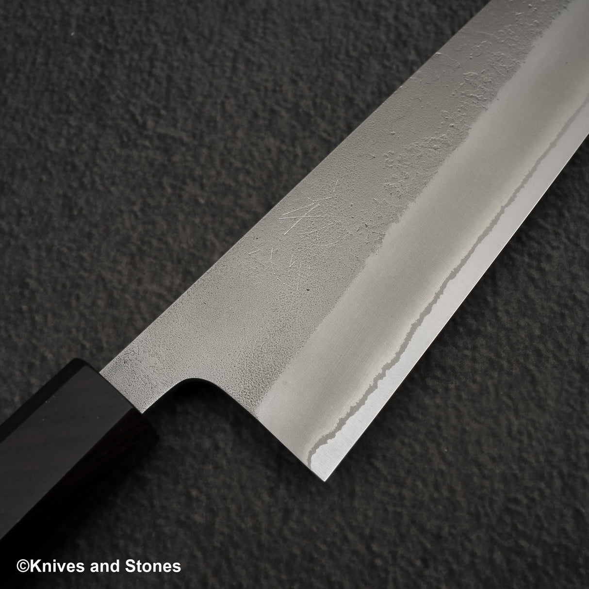 Hatsukokoro x Yoshikane White 2 Nashiji Gyuto 210mm 不鏽鋼包覆黑檀木手柄