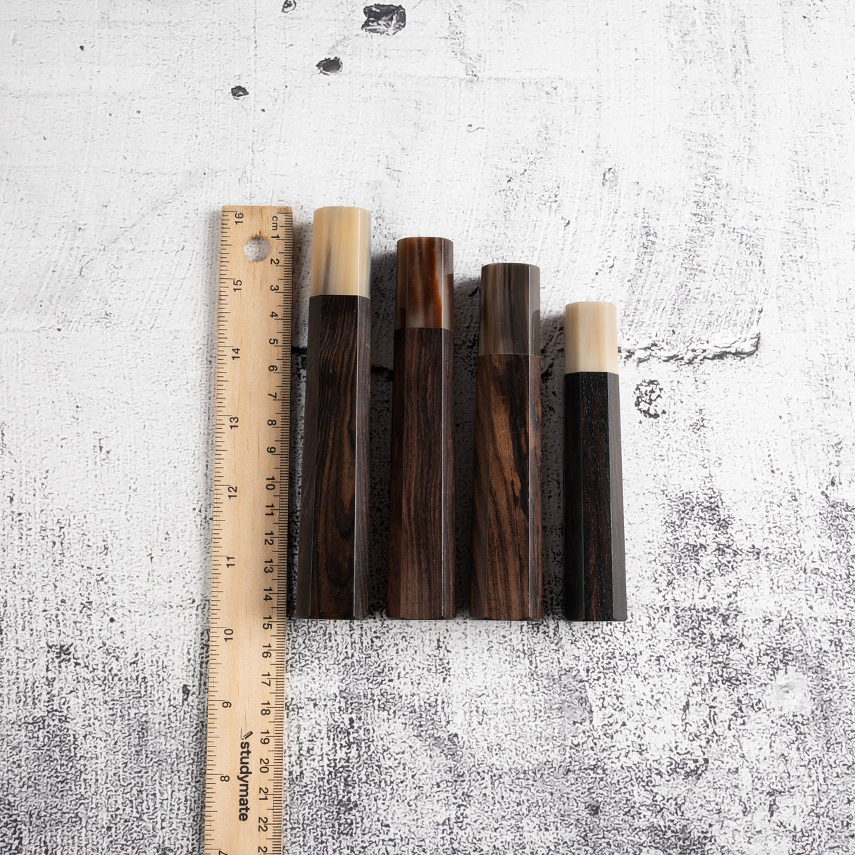 K&S Octagonal Ebony Handle with Blonde/Marble Ferrule