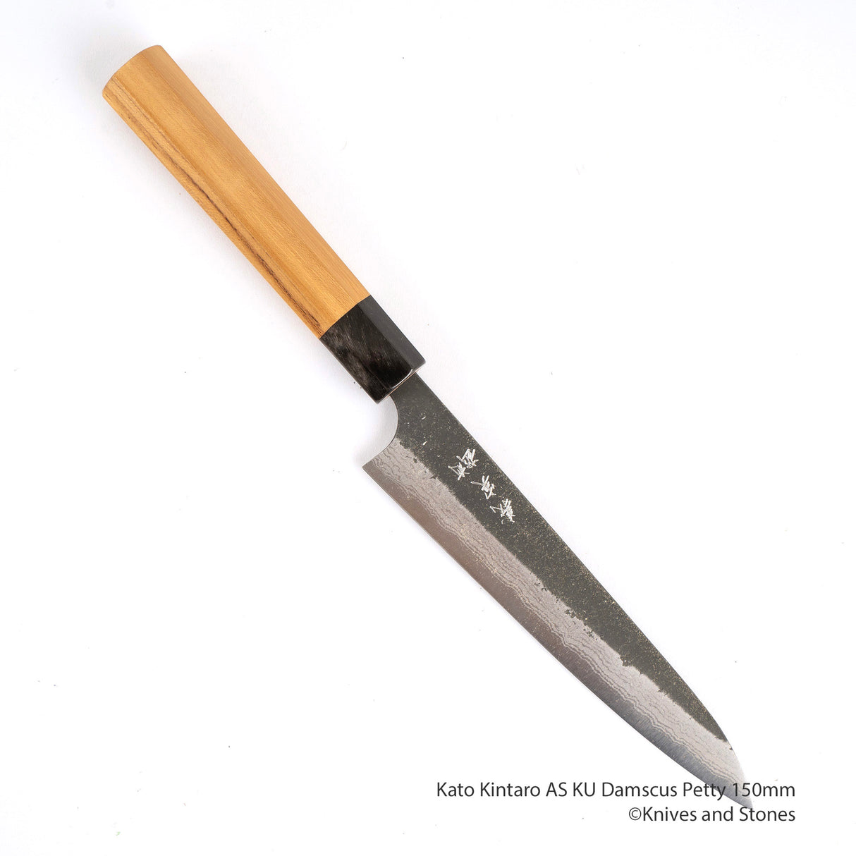 Yoshimi Kato Aogami(藍色)Super Kurouchi Damscus Petty 150毫米