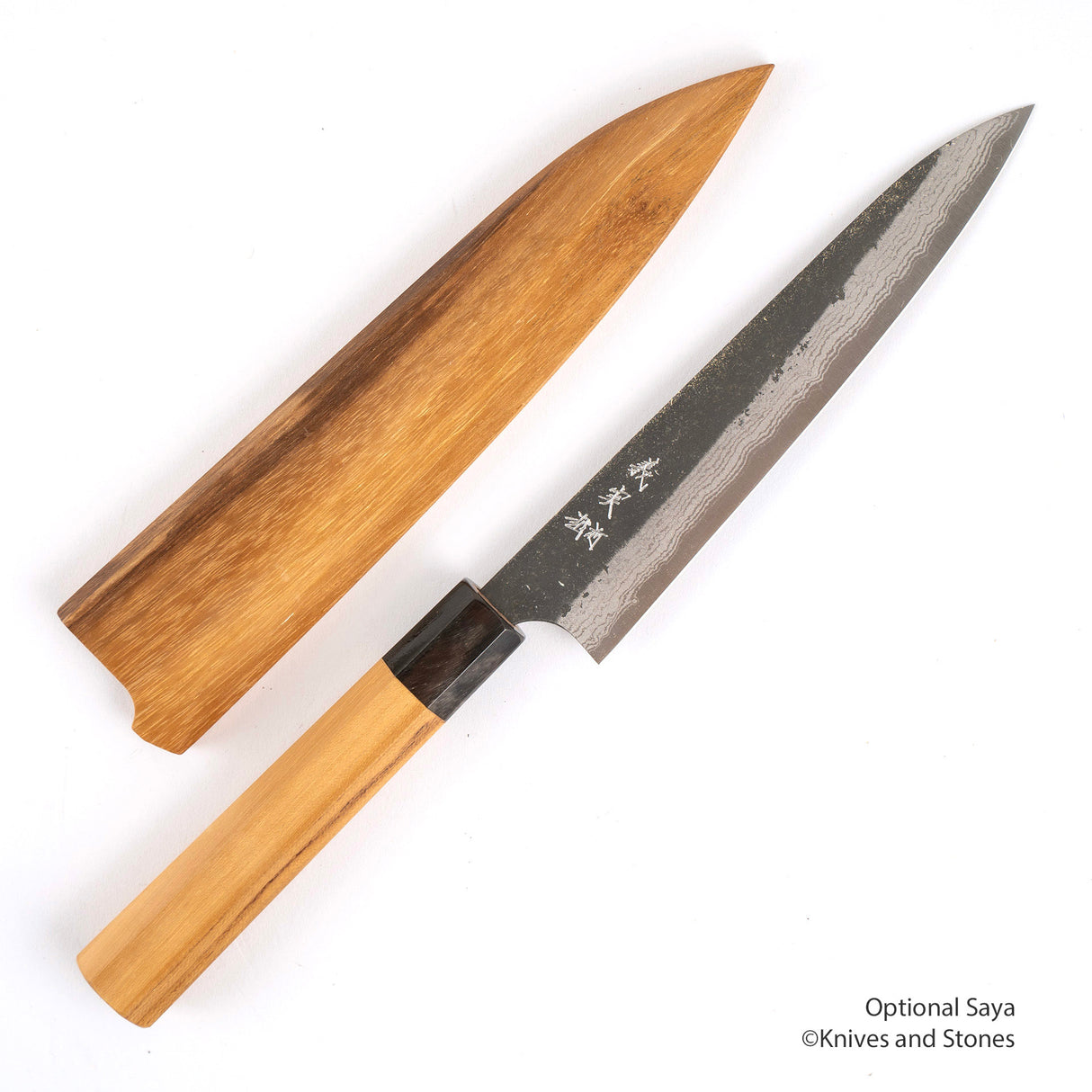 Yoshimi Kato Aogami(藍色)Super Kurouchi Damscus Petty 150毫米