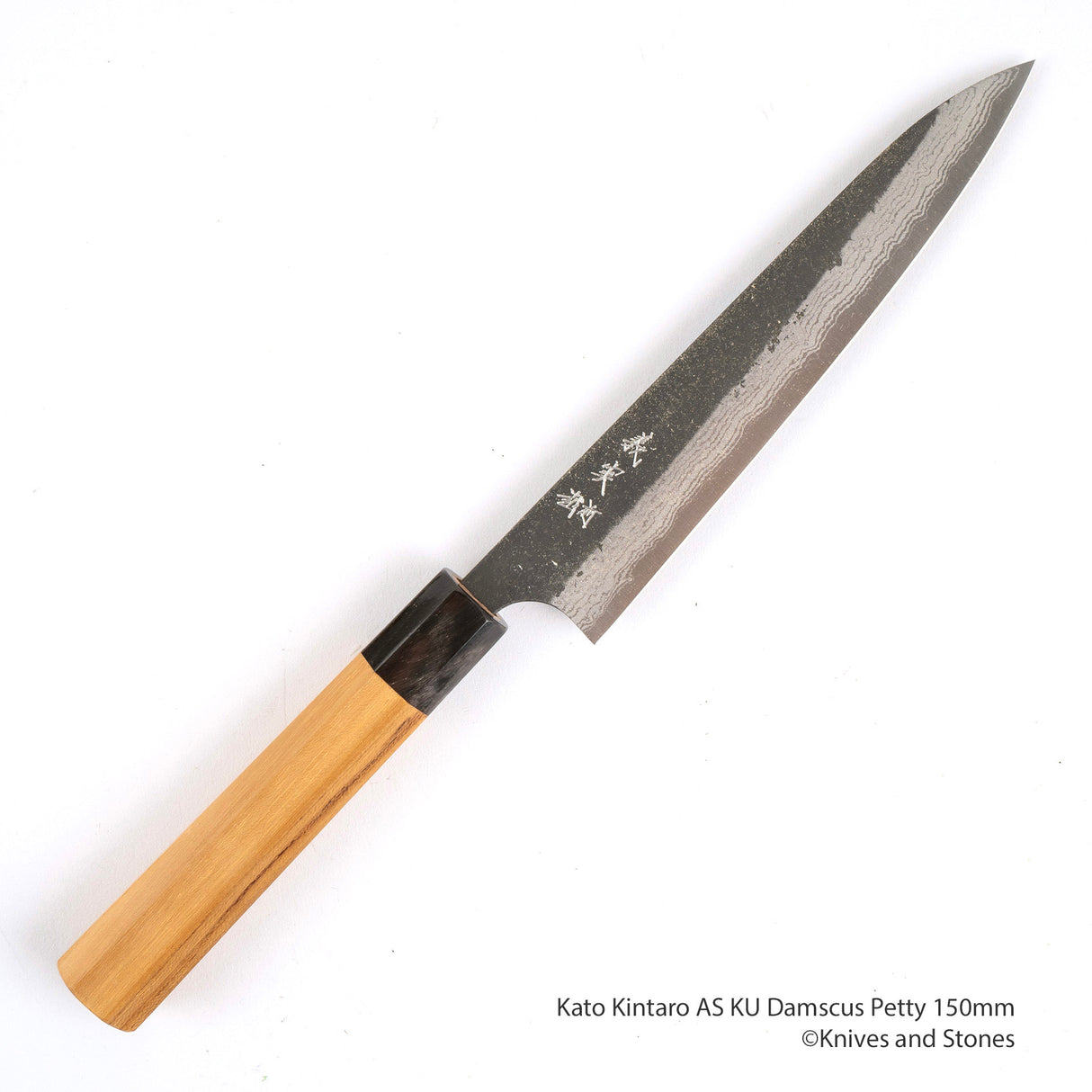 Yoshimi Kato Aogami(藍色)Super Kurouchi Damscus Petty 150毫米