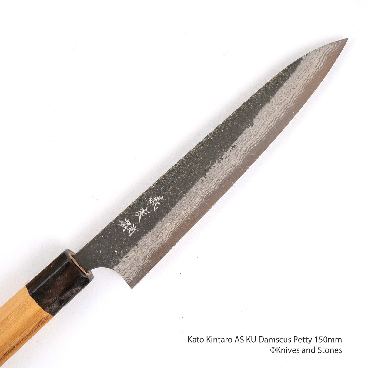 Yoshimi Kato Aogami(藍色)Super Kurouchi Damscus Petty 150毫米