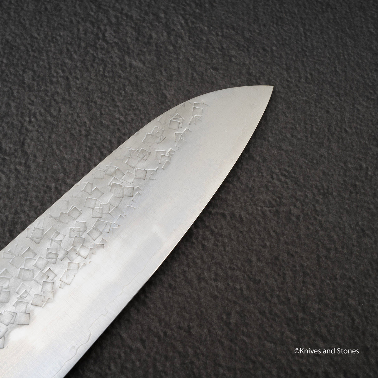 Yoshimi Kato SG2 Minamo Ktip Santoku 180mm Amboyna Burl Western SP