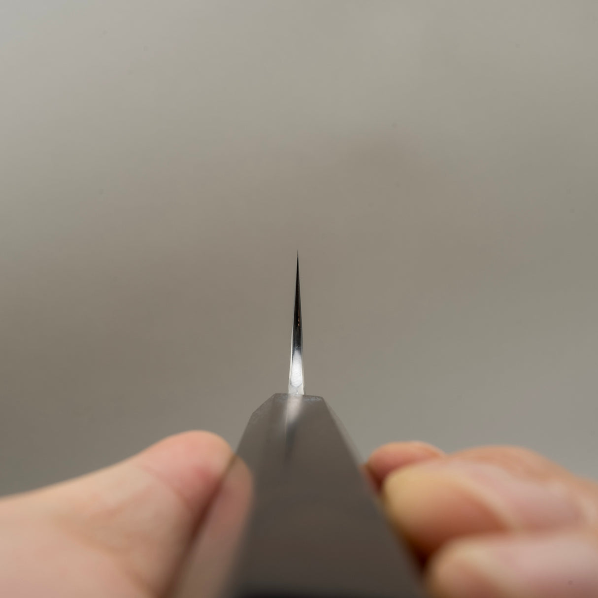 安立勝重 青紙二號槌目不鏽鋼夾層牛刀210mm 黑檀柄