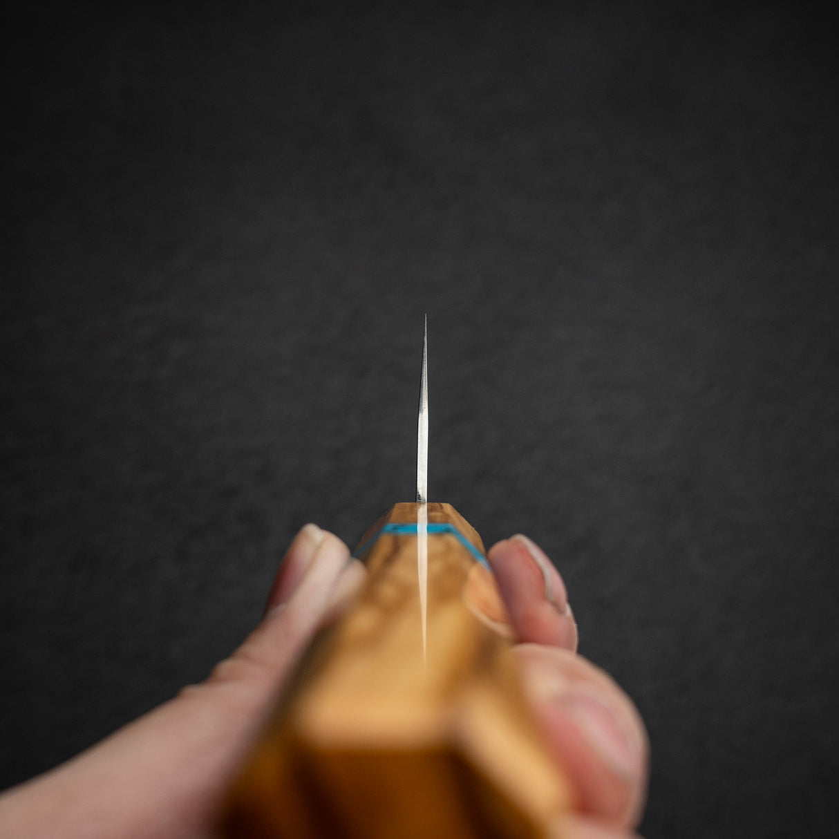 Kurosaki Gekko VG XEOS Santoku 165mm - Turquoise Ring