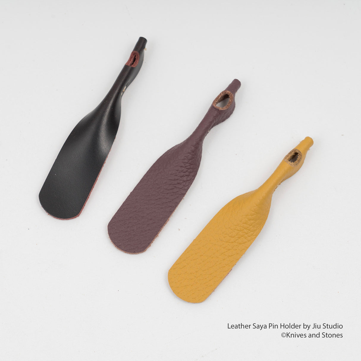 皮革 Saya 別針夾(帶別針)