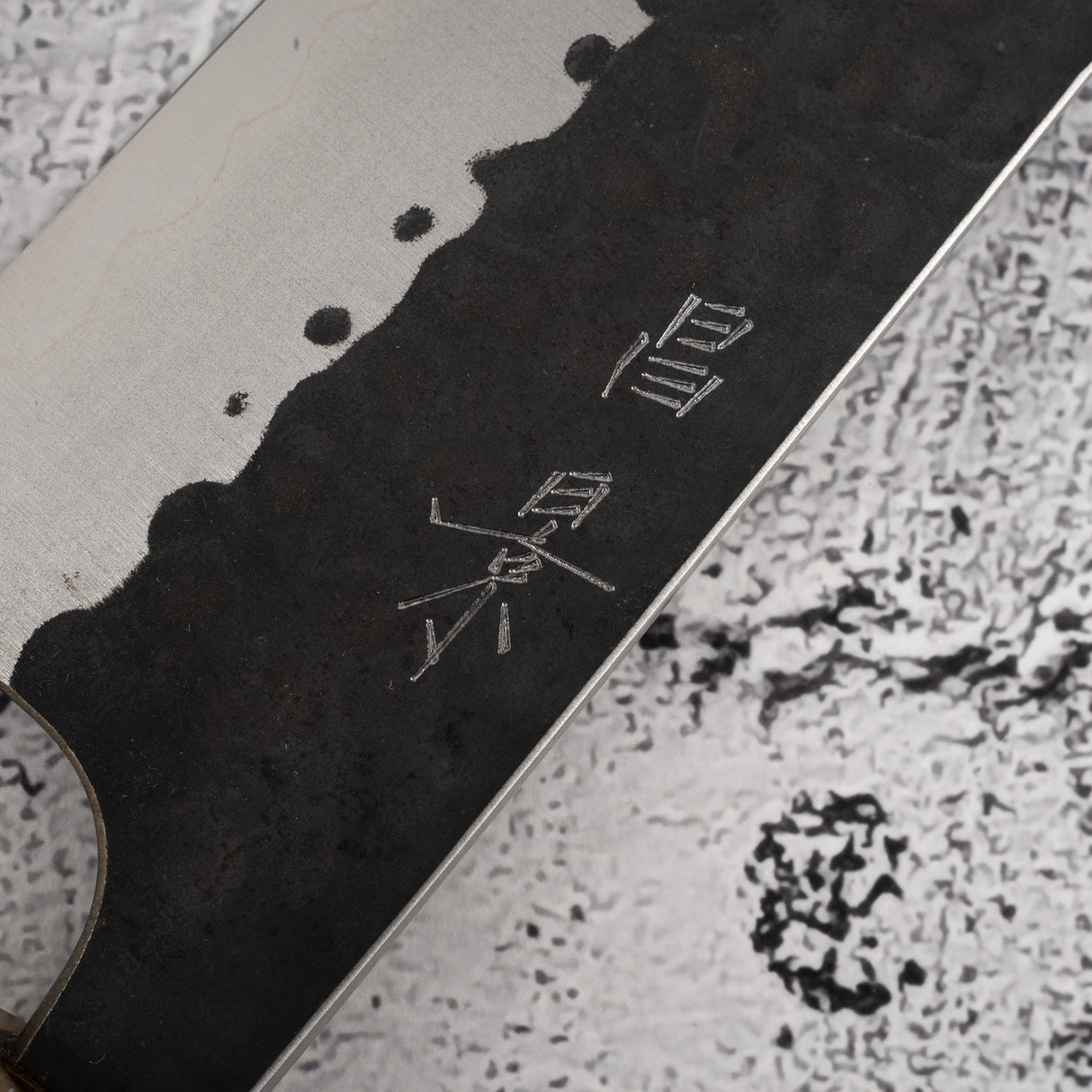 Masakage Koishi AS Santoku 175mm, Aogami Super Kurouchi Tsuchime K&S Hearted-shaped Ironwood Handle