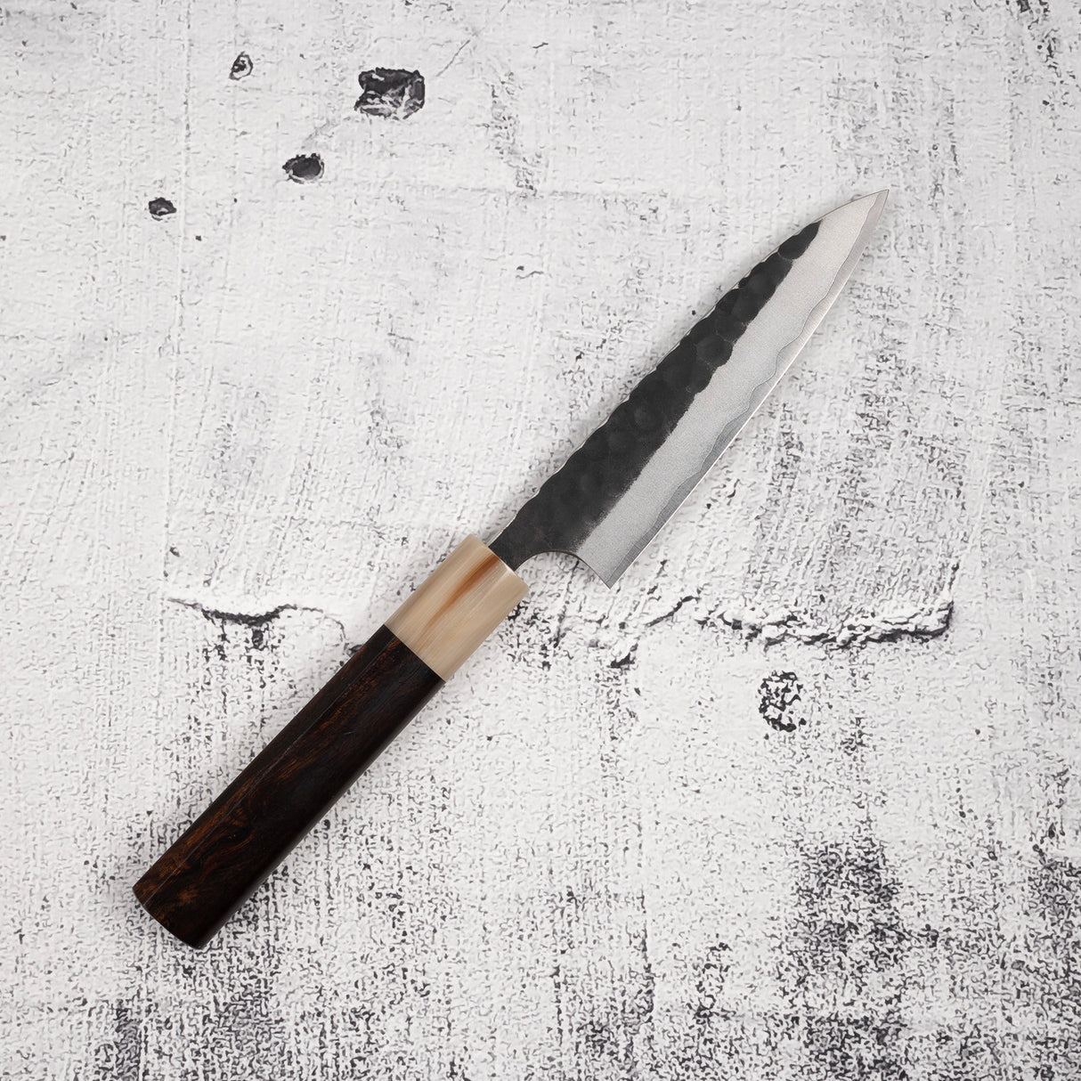 昌景小石 AS Petty 120mm,青紙超級黑打槌目 K&S 心形鐵木手柄