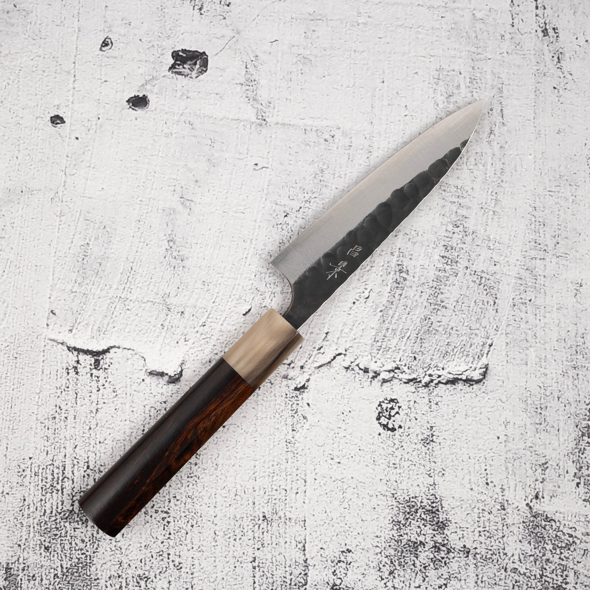 昌景小石 AS Petty 120mm,青紙超級黑打槌目 K&S 心形鐵木手柄