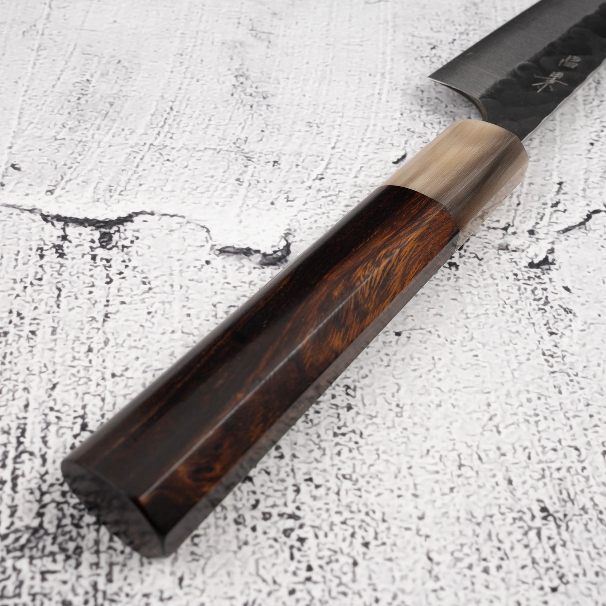 昌景小石 AS Petty 120mm,青紙超級黑打槌目 K&S 心形鐵木手柄