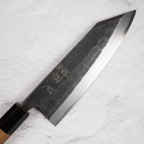 Myojin Riki x Hatsukokoro Shirasagi  Blue 2 Kurouchi K-Tip Deba 180mm