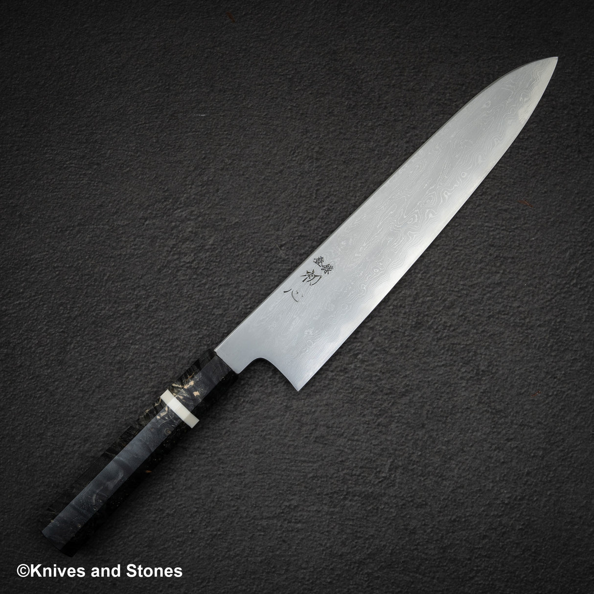 初心 x 中川聰 藍色 1 大馬士革牛刀 270mm