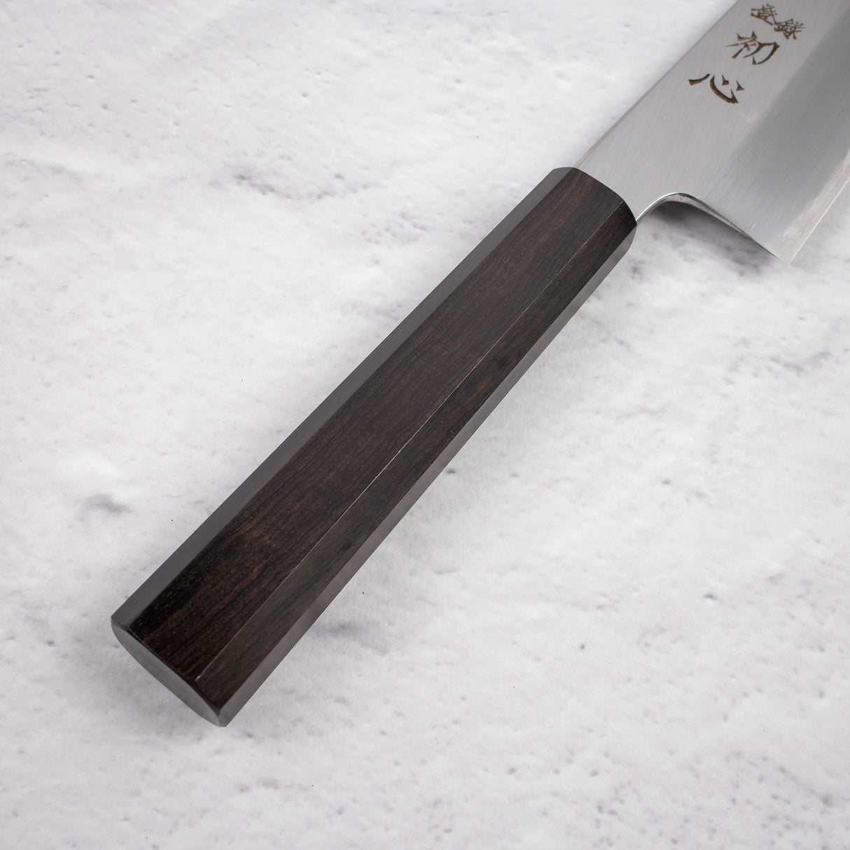 Nakagawa Blue1 寬斜角 Kasumi Bunka 180mm 黑檀木手柄