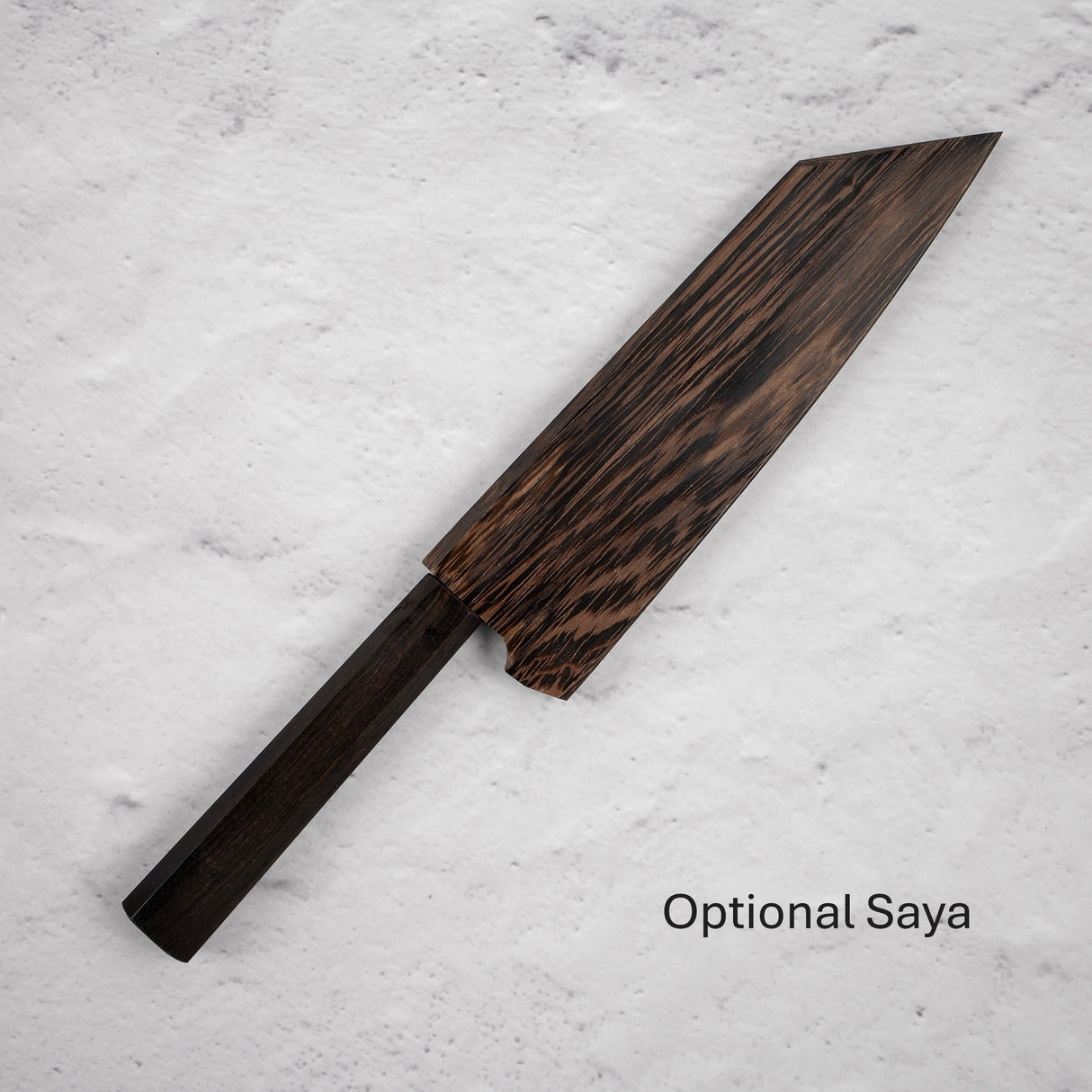 Nakagawa Blue1 寬斜角 Kasumi Bunka 180mm 黑檀木手柄