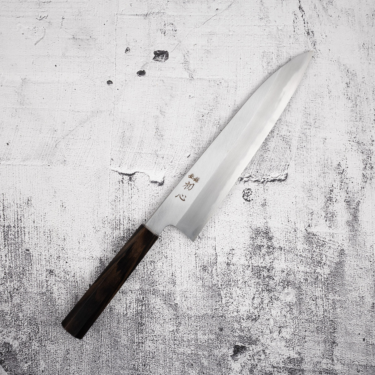 Nakagawa Blue 1寬斜角Kasumi Gyuto 240毫米黑檀木手柄