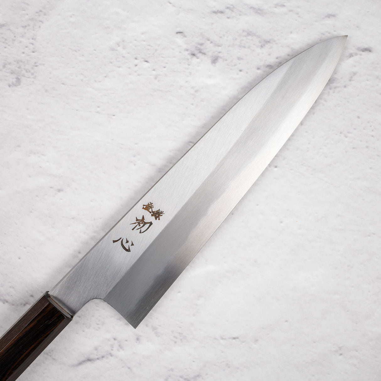 Nakagawa Blue1寬斜角Kasumi Gyuto 210mm黑檀木手柄