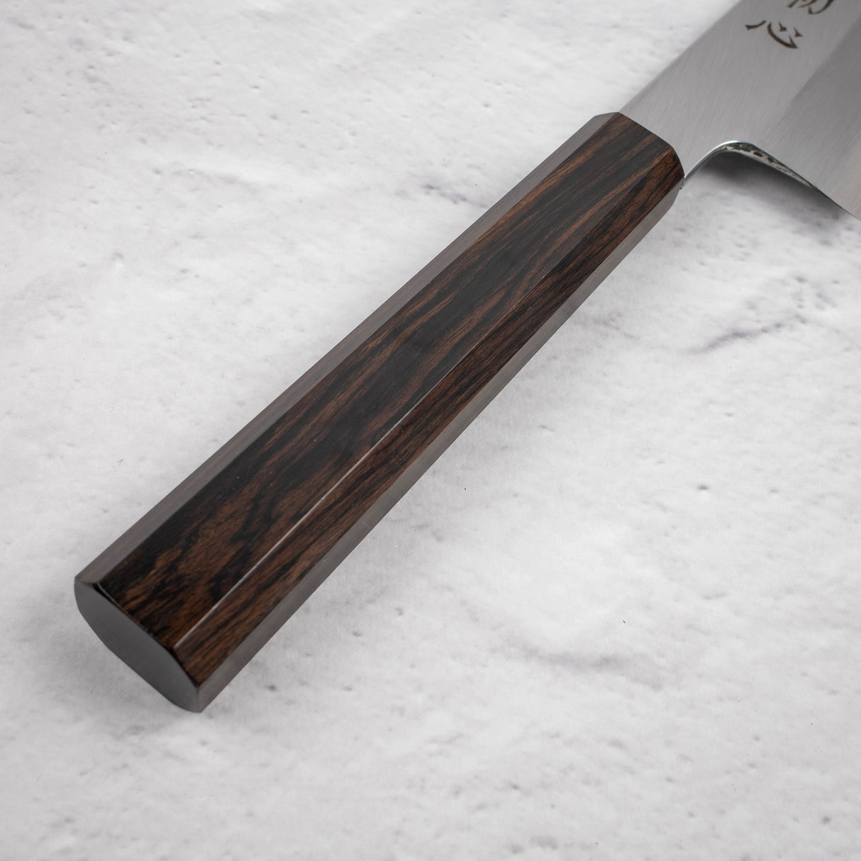 Nakagawa Blue1寬斜角Kasumi Gyuto 210mm黑檀木手柄