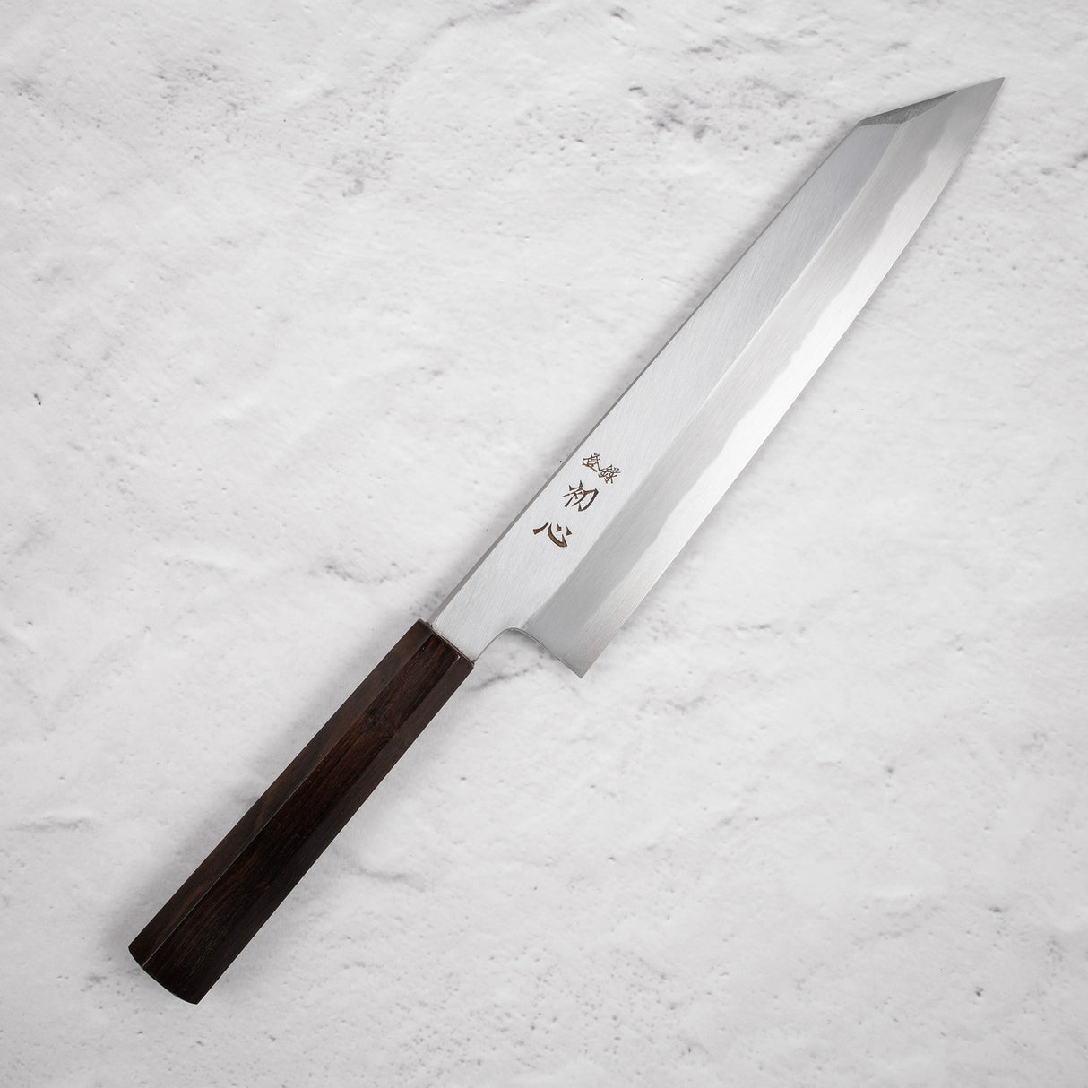 Nakagawa Blue1寬斜角Kasumi K-tip Gyuto 240毫米黑檀木手柄