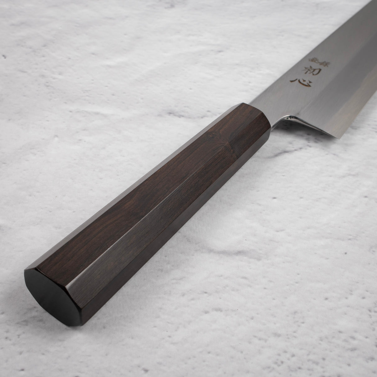 Nakagawa Blue1寬斜角Kasumi K-tip Gyuto 240毫米黑檀木手柄