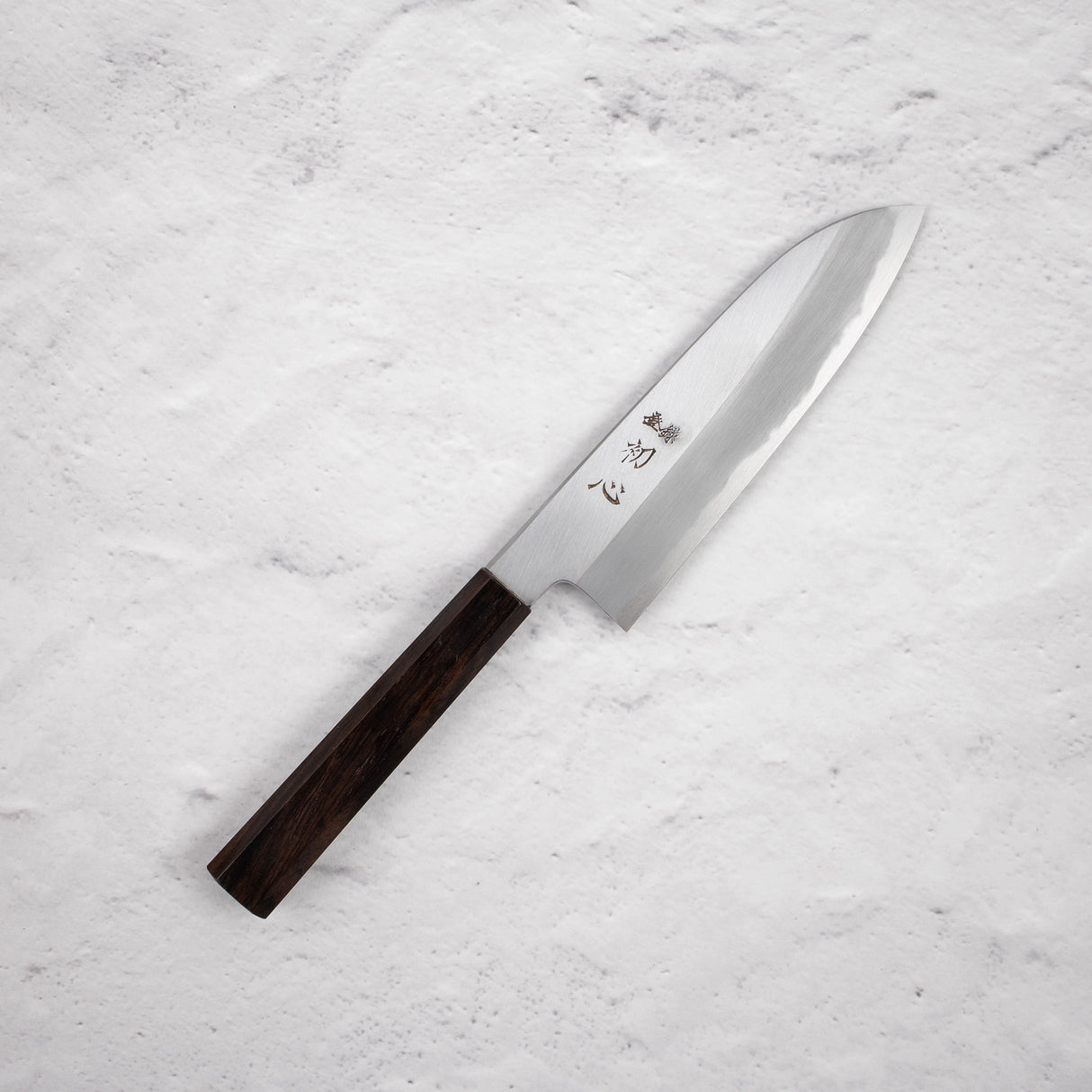 Nakagawa Blue1 Wide Bevel Kasumi Santoku 180mm Ebony Handle