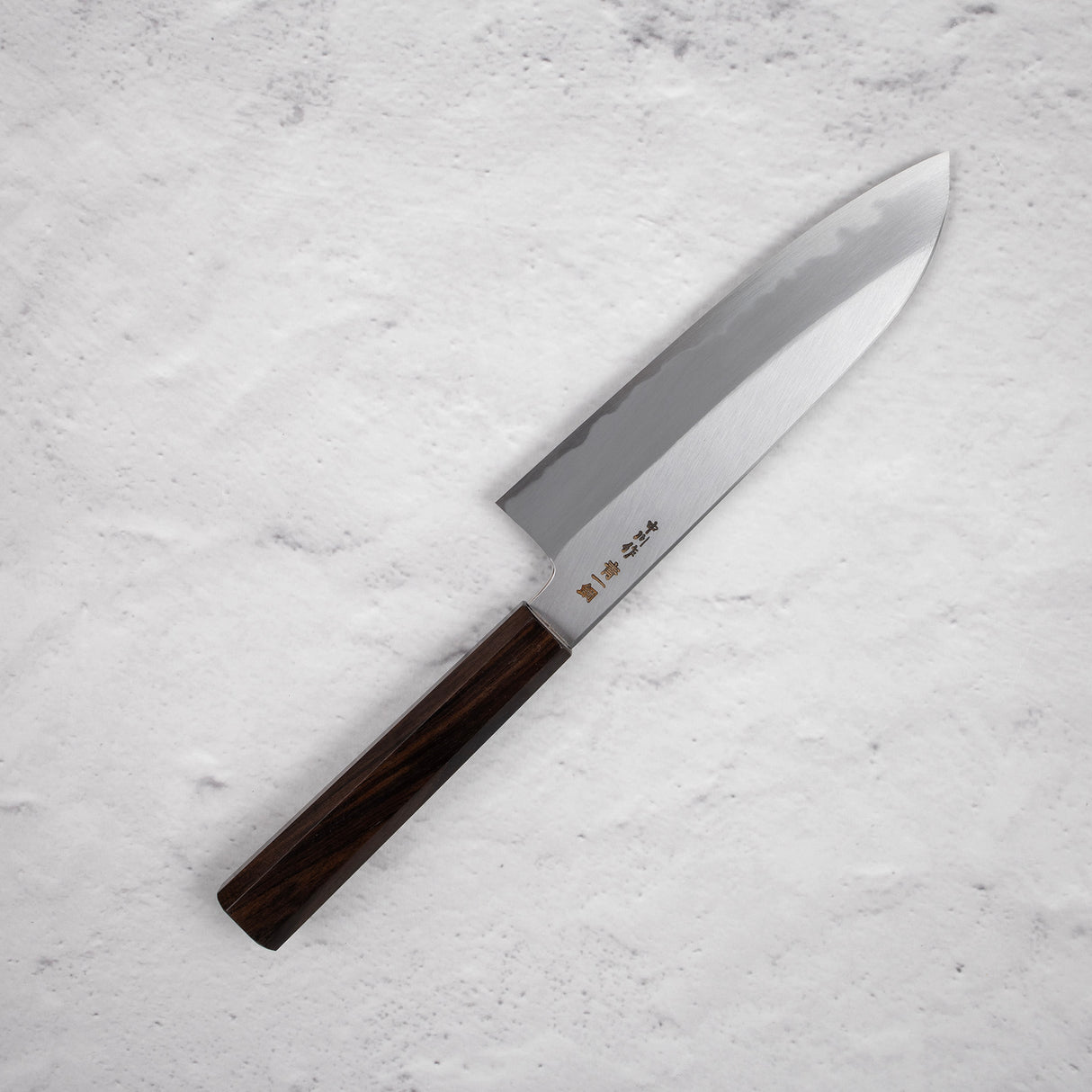 Nakagawa Blue1 Wide Bevel Kasumi Santoku 180mm Ebony Handle