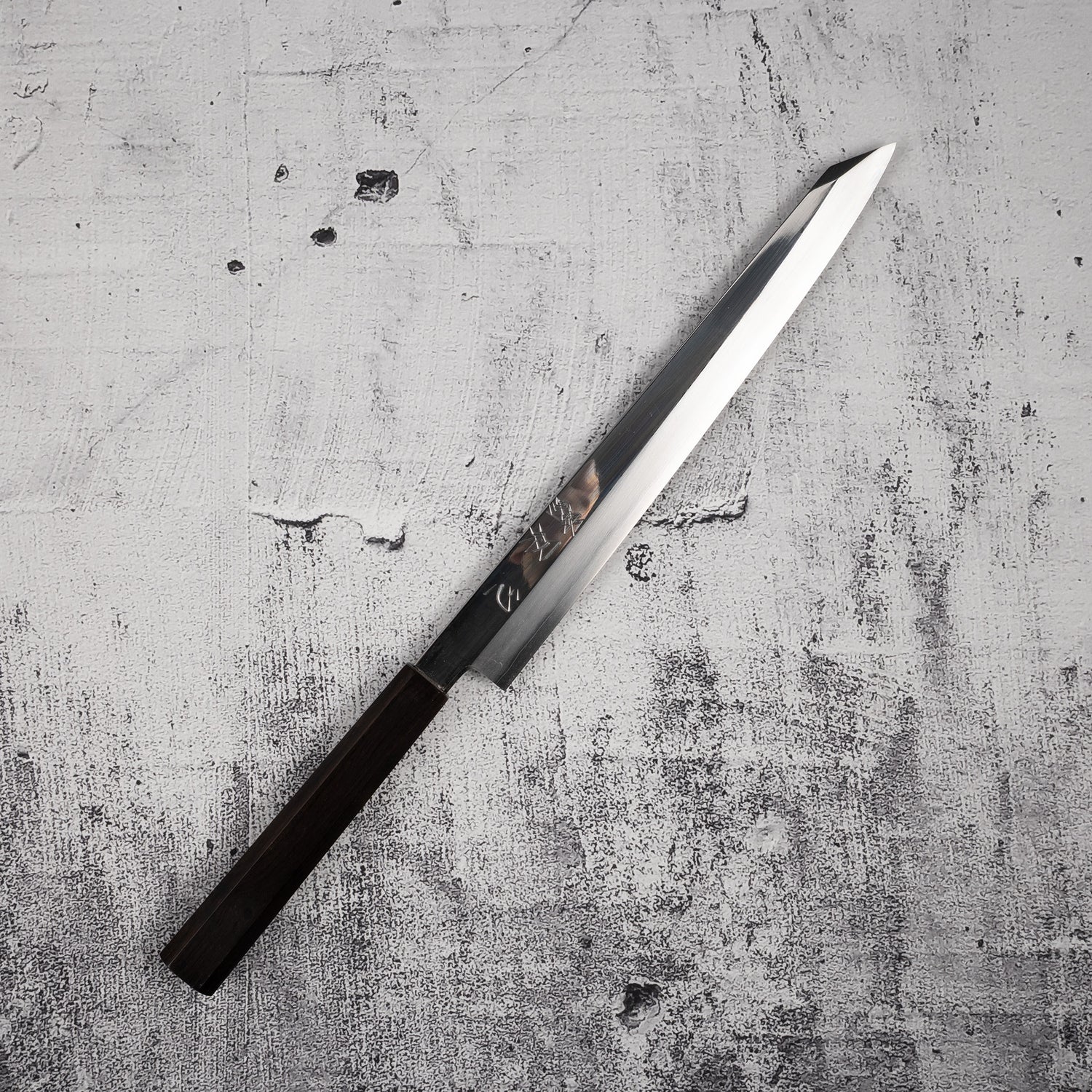 Nakagawa Ginsan K-tip Yanagiba 270 mm Mirror-polished Ebony Handle