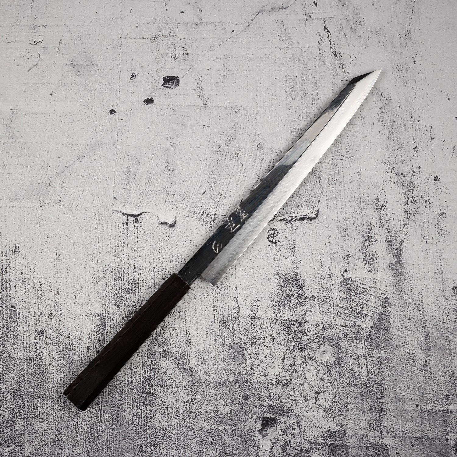 Nakagawa Ginsan K-tip Yanagiba 270 mm Mirror-polished Ebony Handle