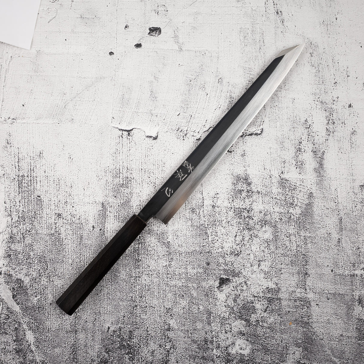 Nakagawa Ginsan K-tip Yanagiba 300 mm Mirror-polished Ebony