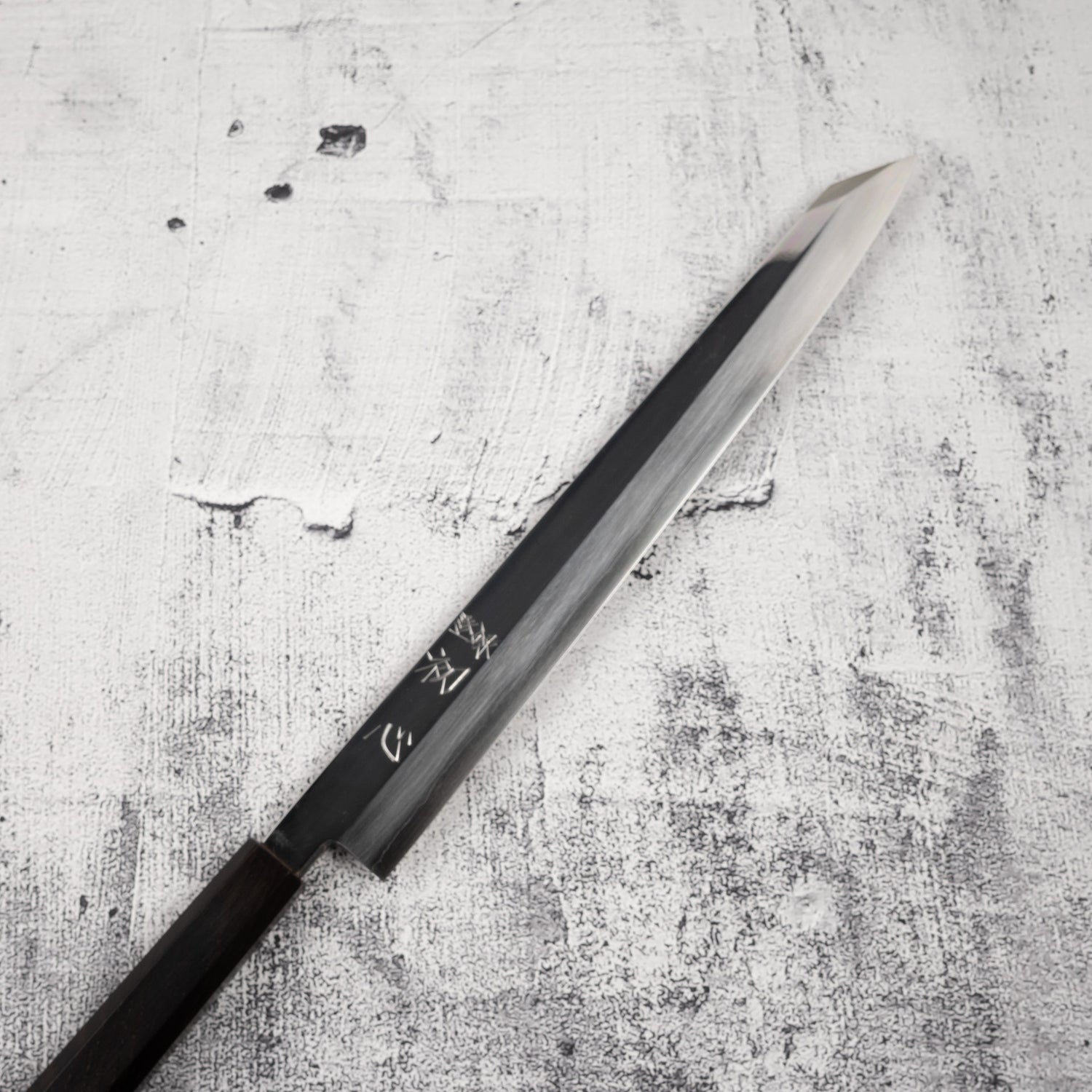 Nakagawa Ginsan K-tip Yanagiba 300 mm Mirror-polished Ebony