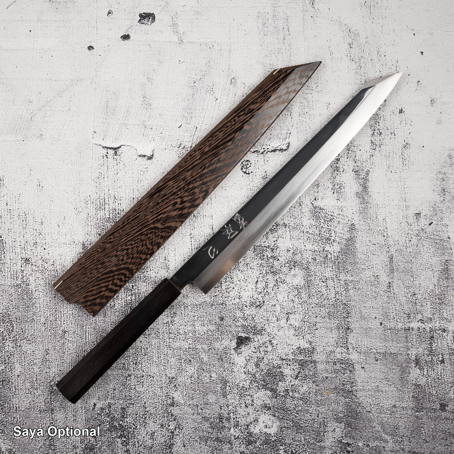 Nakagawa Ginsan K-tip Yanagiba 300 mm Mirror-polished Ebony