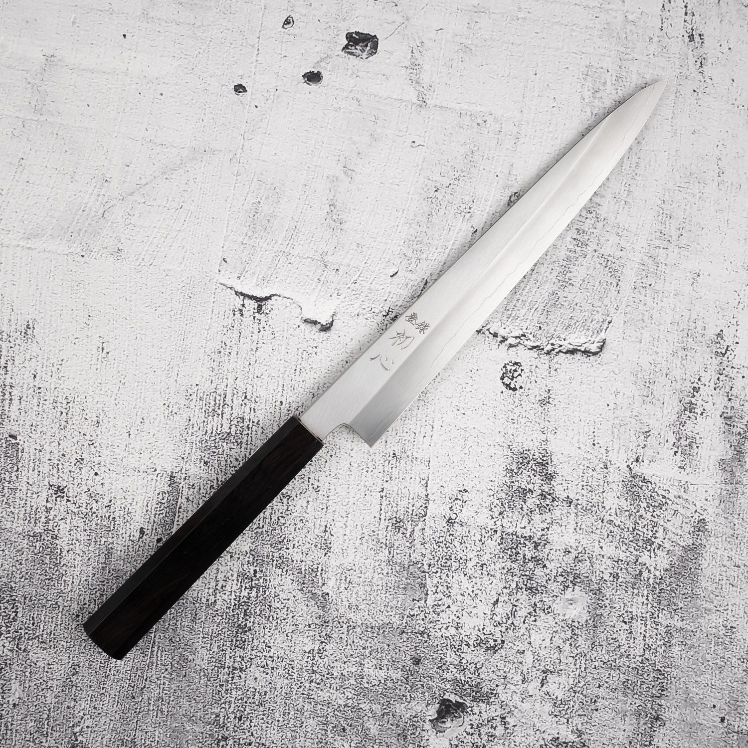 Nakagawa Ginsan Kasumi Finish Sujihiki 240mm Ebony