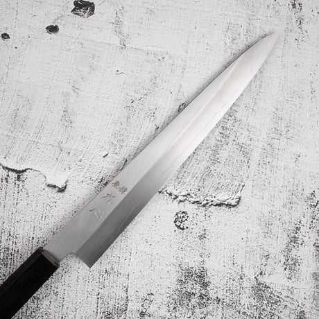 Nakagawa Ginsan Kasumi Finish Sujihiki 240mm Ebony