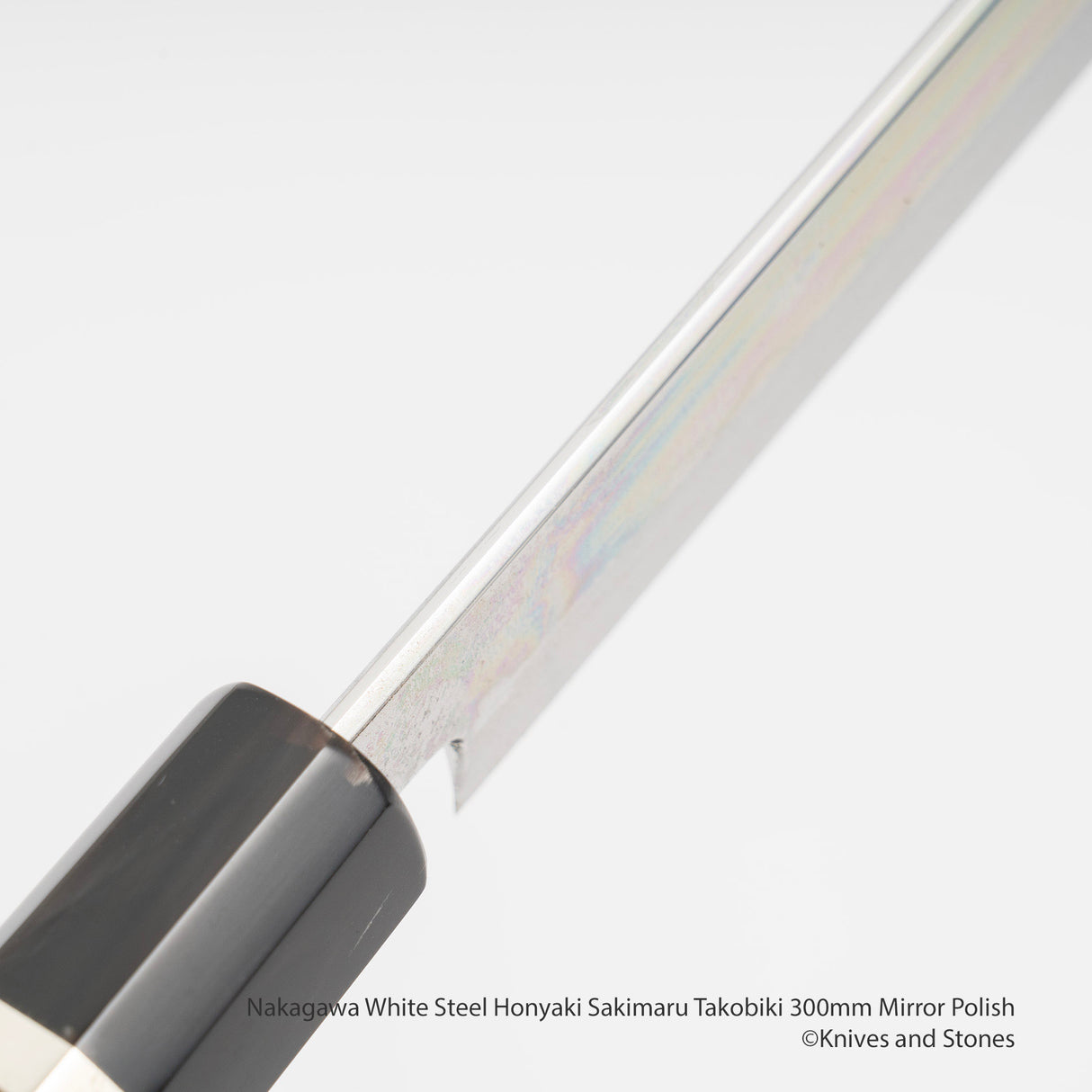 中川白鋼 Honyaki Sakimaru Takobiki 300mm 鏡面拋光