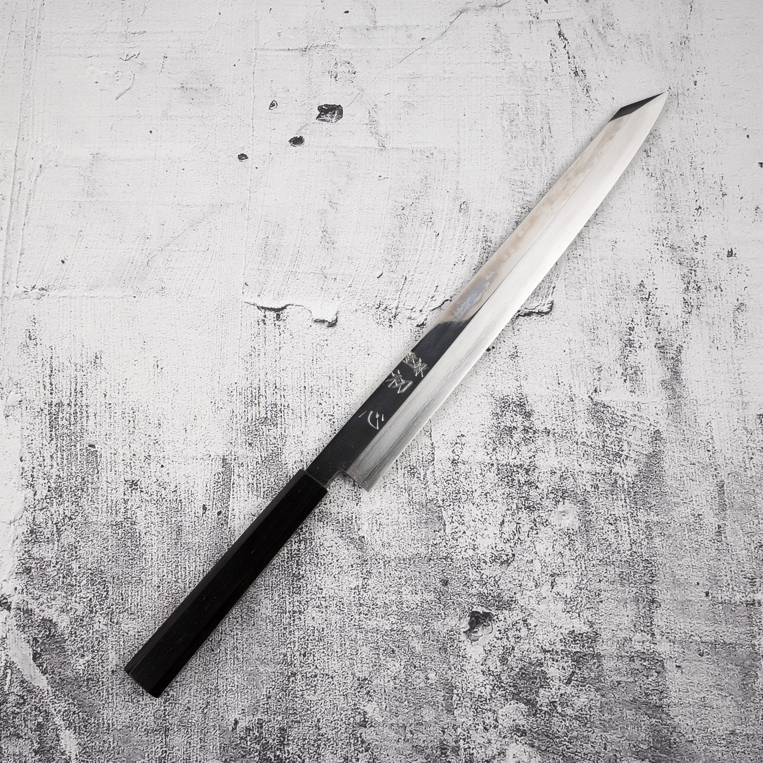 Nakagawa Ginsan K-tip Yanagiba 330 mm Mirror-polished Ebony