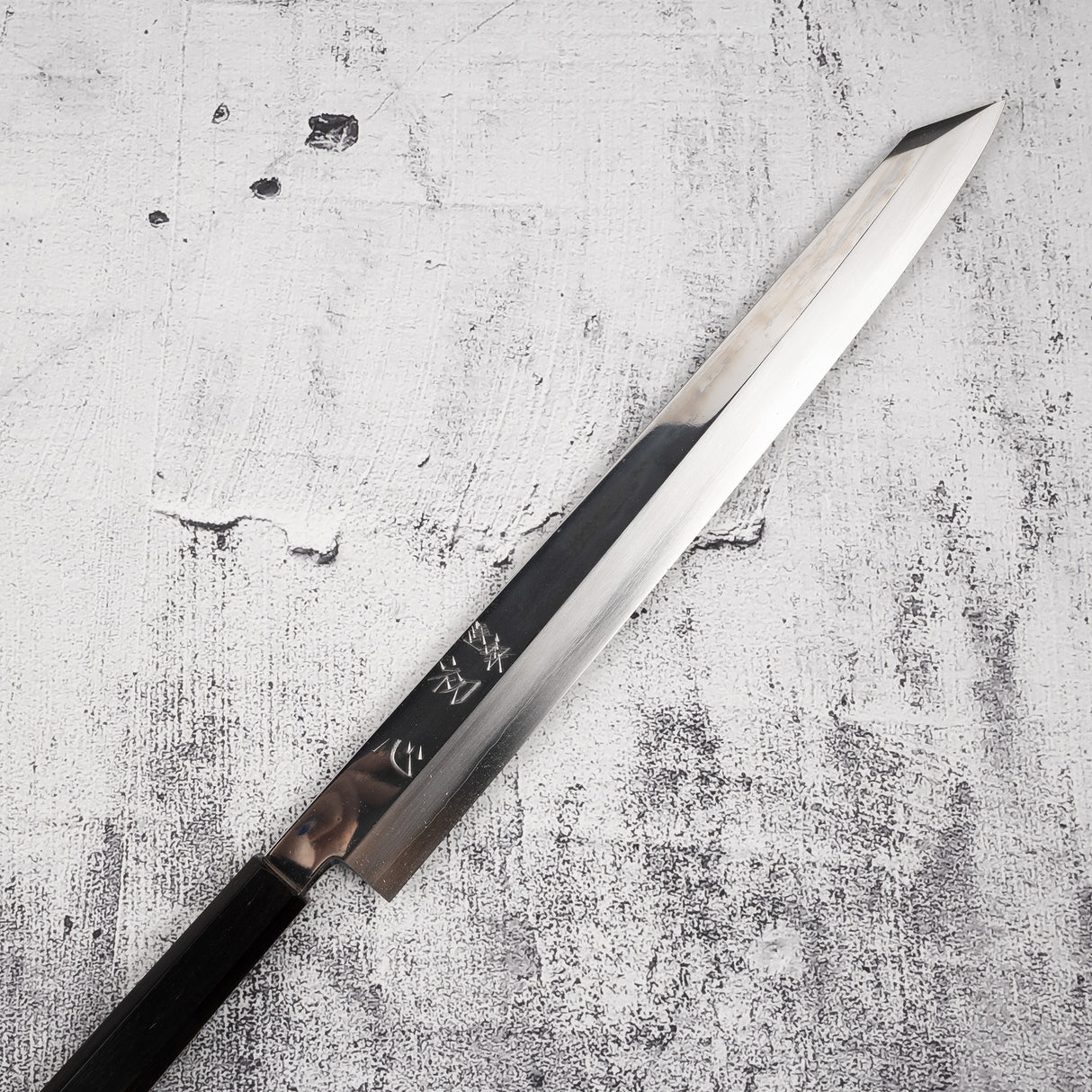 Nakagawa Ginsan K-tip Yanagiba 330 mm Mirror-polished Ebony