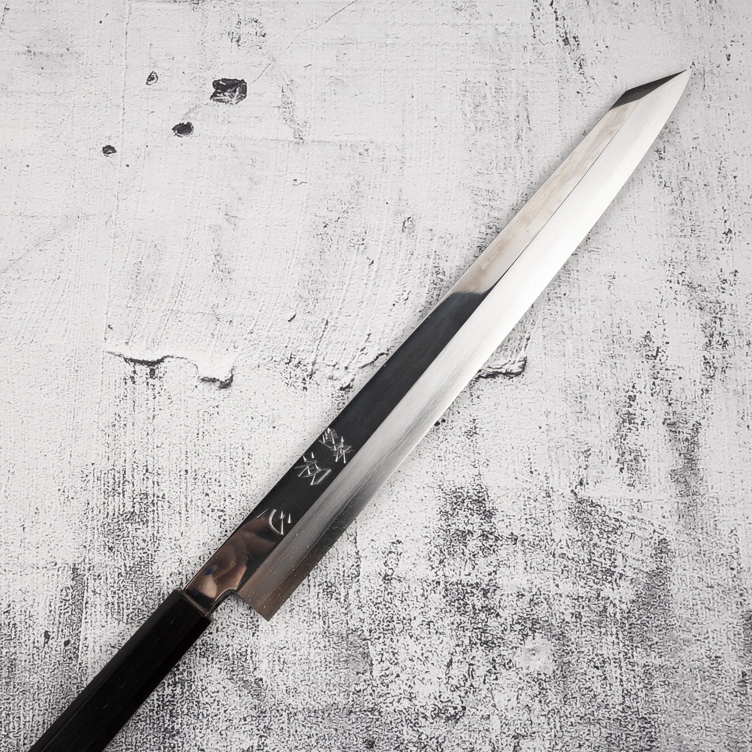 Nakagawa Ginsan K-tip Yanagiba 330 mm Mirror-polished Ebony