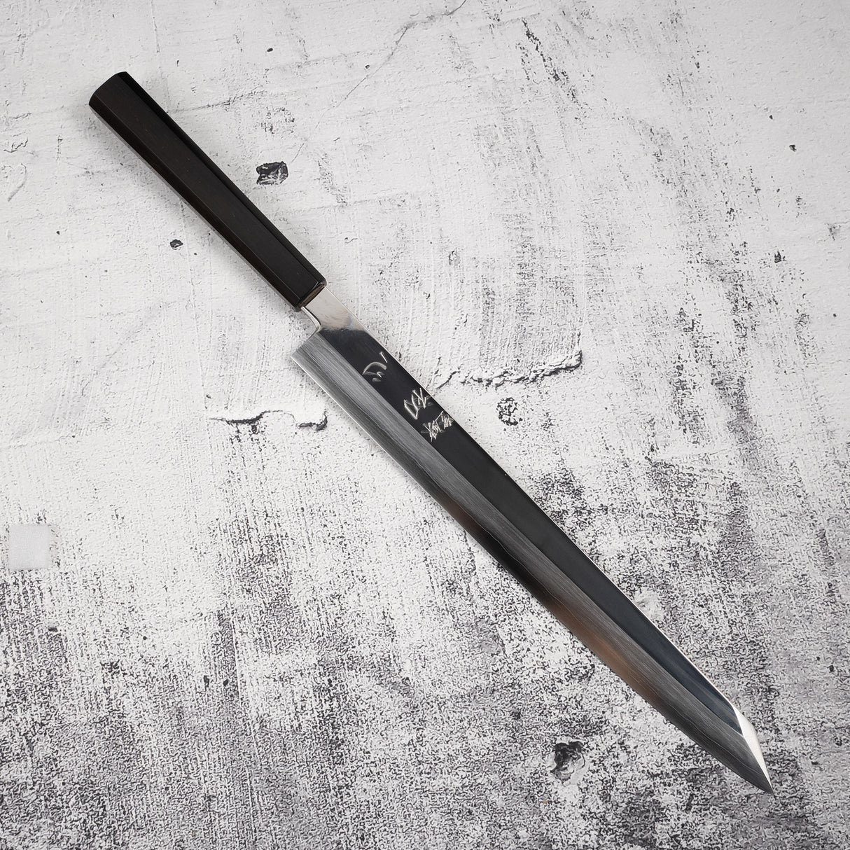 Nakagawa Ginsan K-tip Yanagiba 330 mm Mirror-polished Ebony