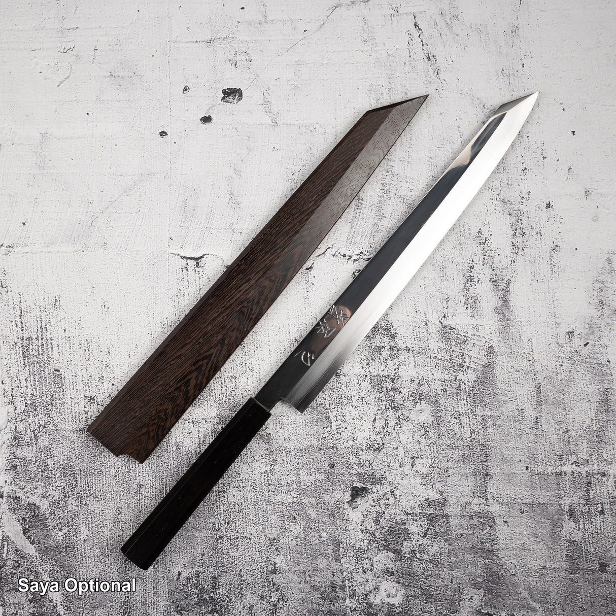 Nakagawa Ginsan K-tip Yanagiba 330 mm Mirror-polished Ebony