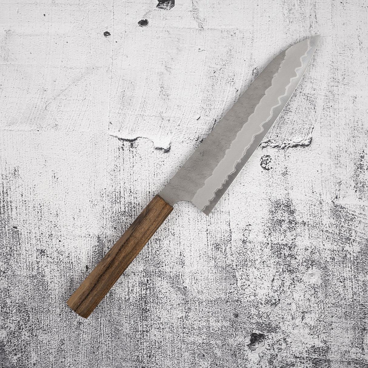 Nigara Aogami(藍色)Super Gyuto 210mm Tsuchime Black Chacate