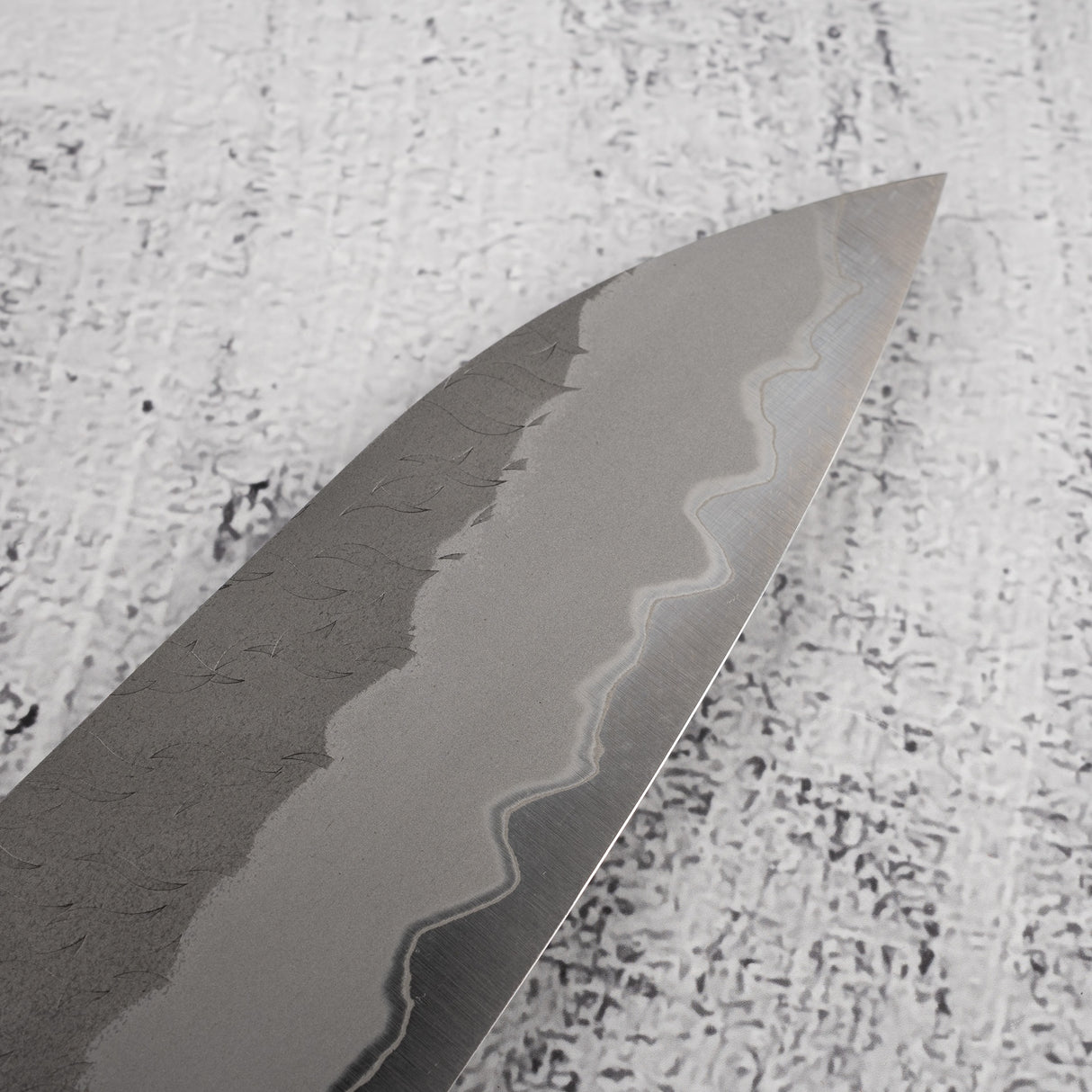 Nigara Aogami(藍色)Super Gyuto 210mm Tsuchime Black Chacate