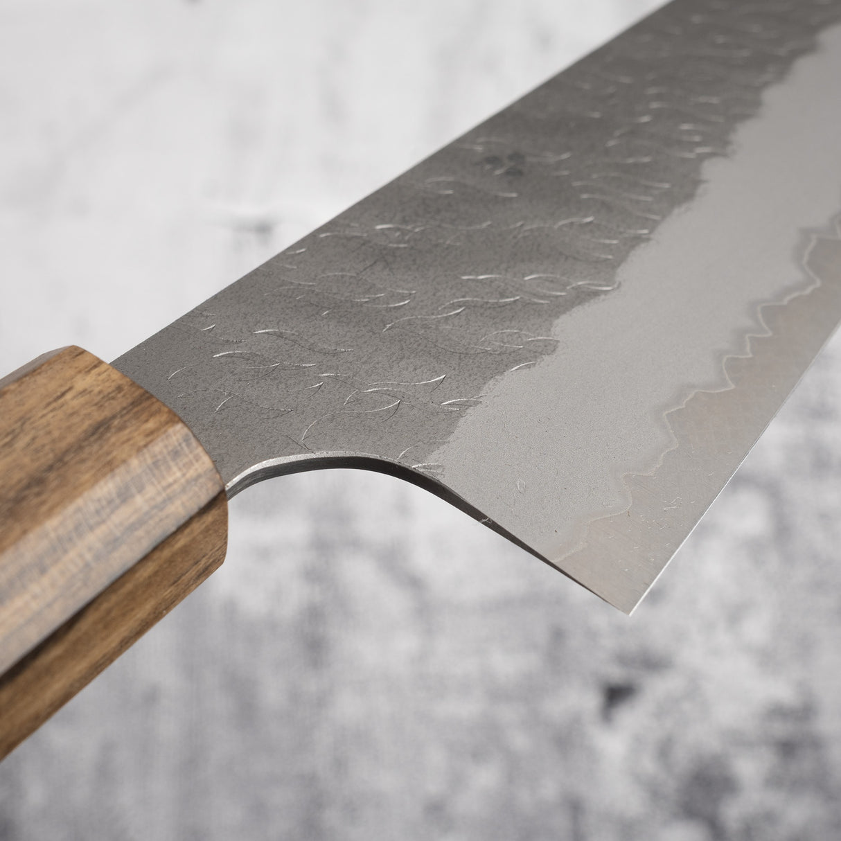 Nigara Aogami(藍色)Super Gyuto 210mm Tsuchime Black Chacate