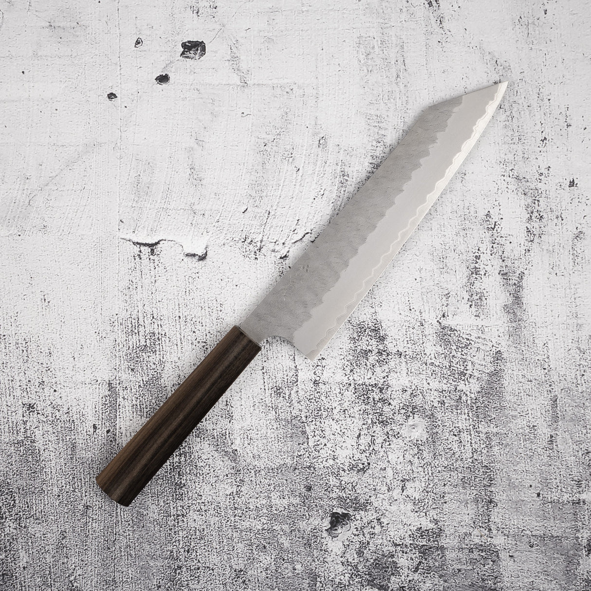 Nigara Aogami(藍色)超級K-tip Gyuto 240mm Tsuchime 黑色Chacate