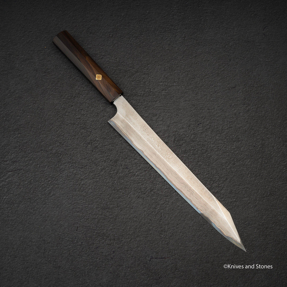 Nigara 暗門 黑染 藍色 2 大馬士革 柳葉桐助 270mm