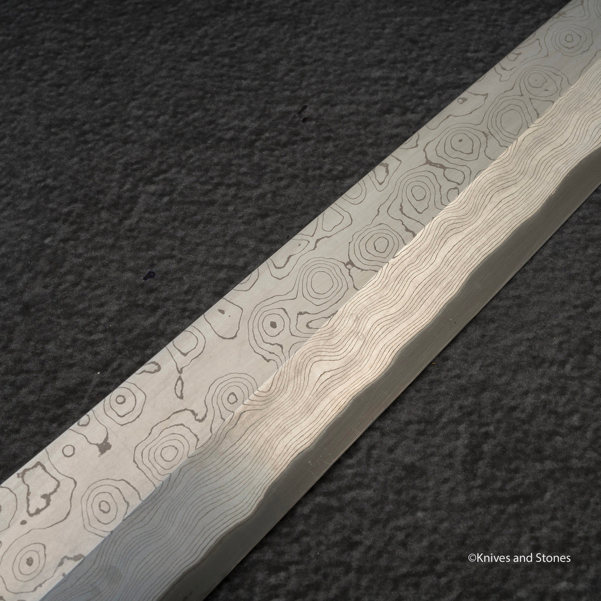 Nigara 暗門 黑染 藍色 2 大馬士革 柳葉桐助 300mm