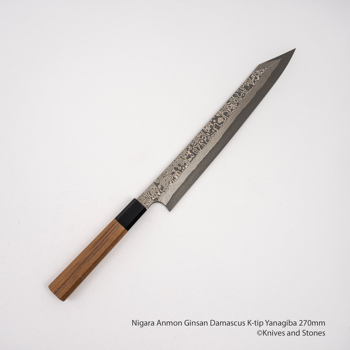 Nigara Anmon Ginsan Damascus K-tip Yanagiba 270 mm