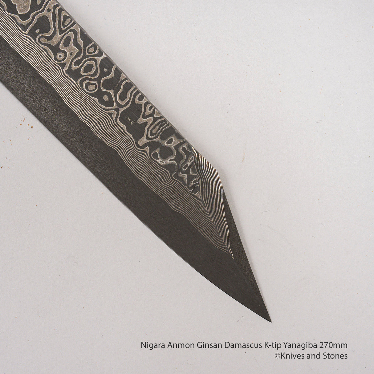 Nigara Anmon Ginsan Damascus K-tip Yanagiba 270 mm