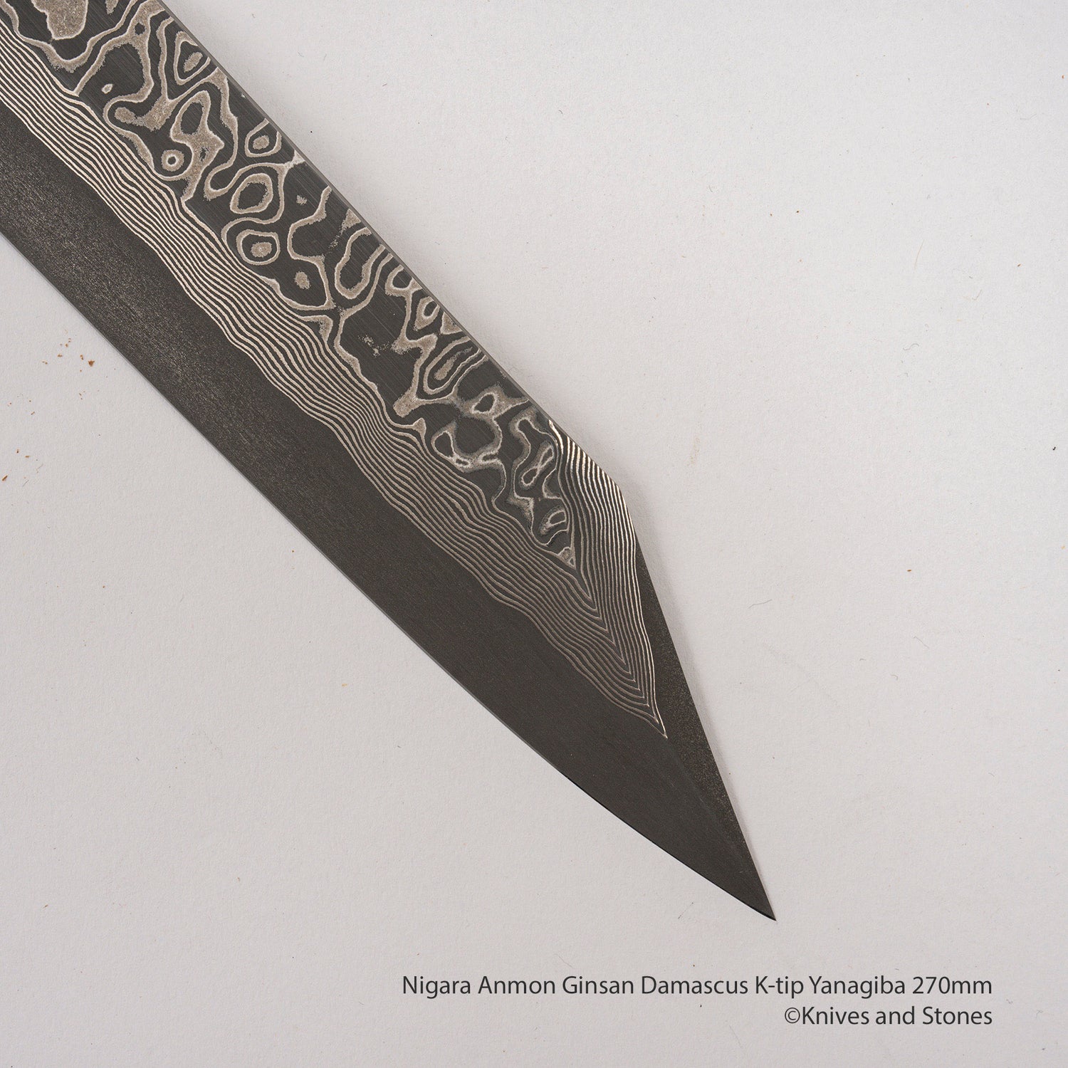Nigara Anmon Ginsan Damascus K-tip Yanagiba 270 mm
