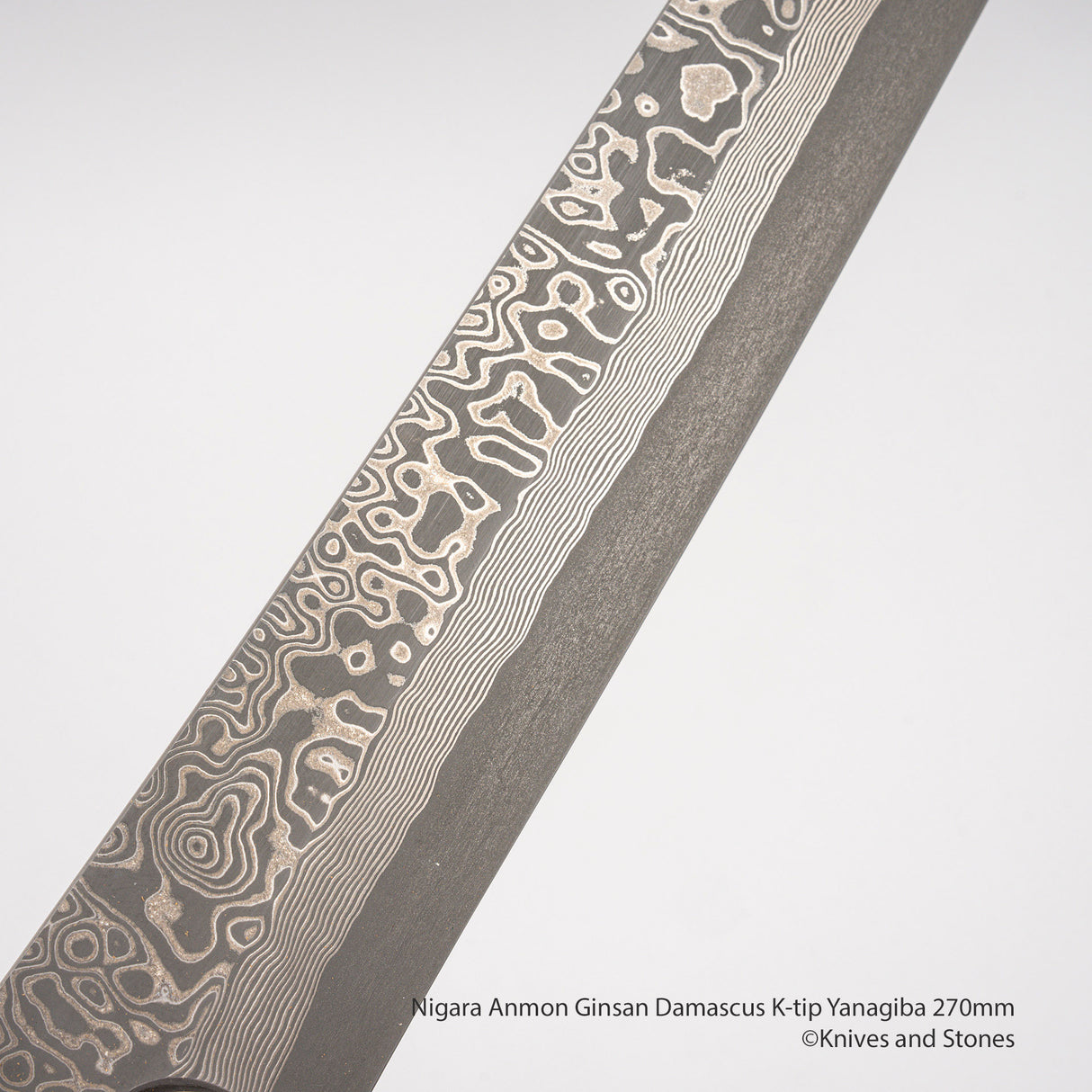 Nigara Anmon Ginsan Damascus K-tip Yanagiba 270 mm