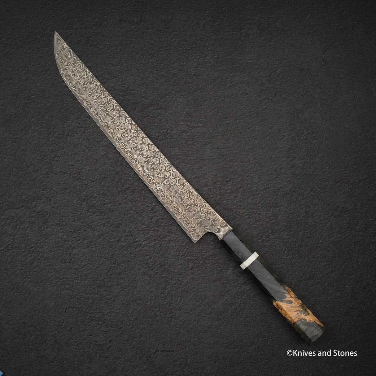 Nigara Anmon SG2 雨滴大馬士革 Sakimaru Sujihiki 300mm